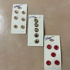 Vintage La Vogue Buttons Lot – Mixed Colors – Sewing Supplies